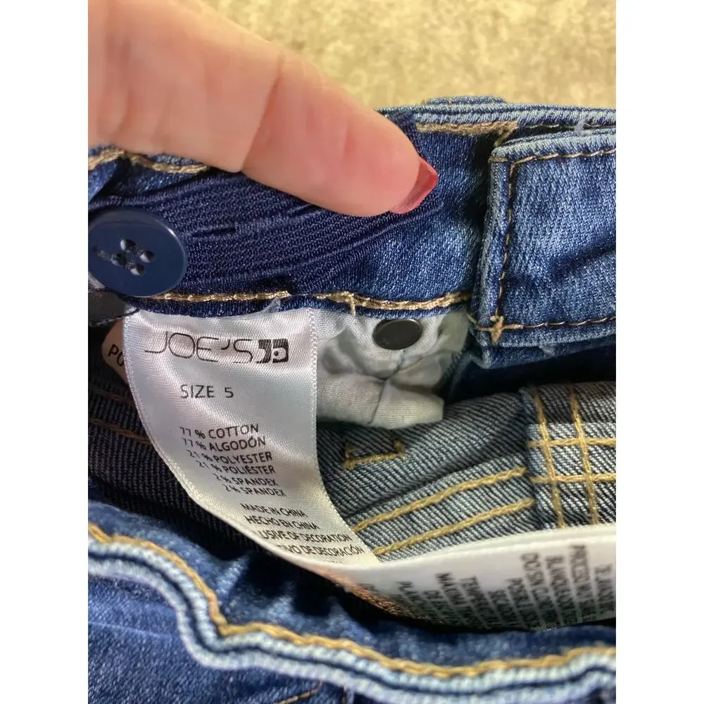 Joe's Jeans Skinny Distressed Adjustable Waist Blue Jeans Size 5